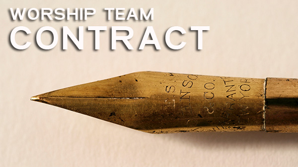 Worship Team Contract Template